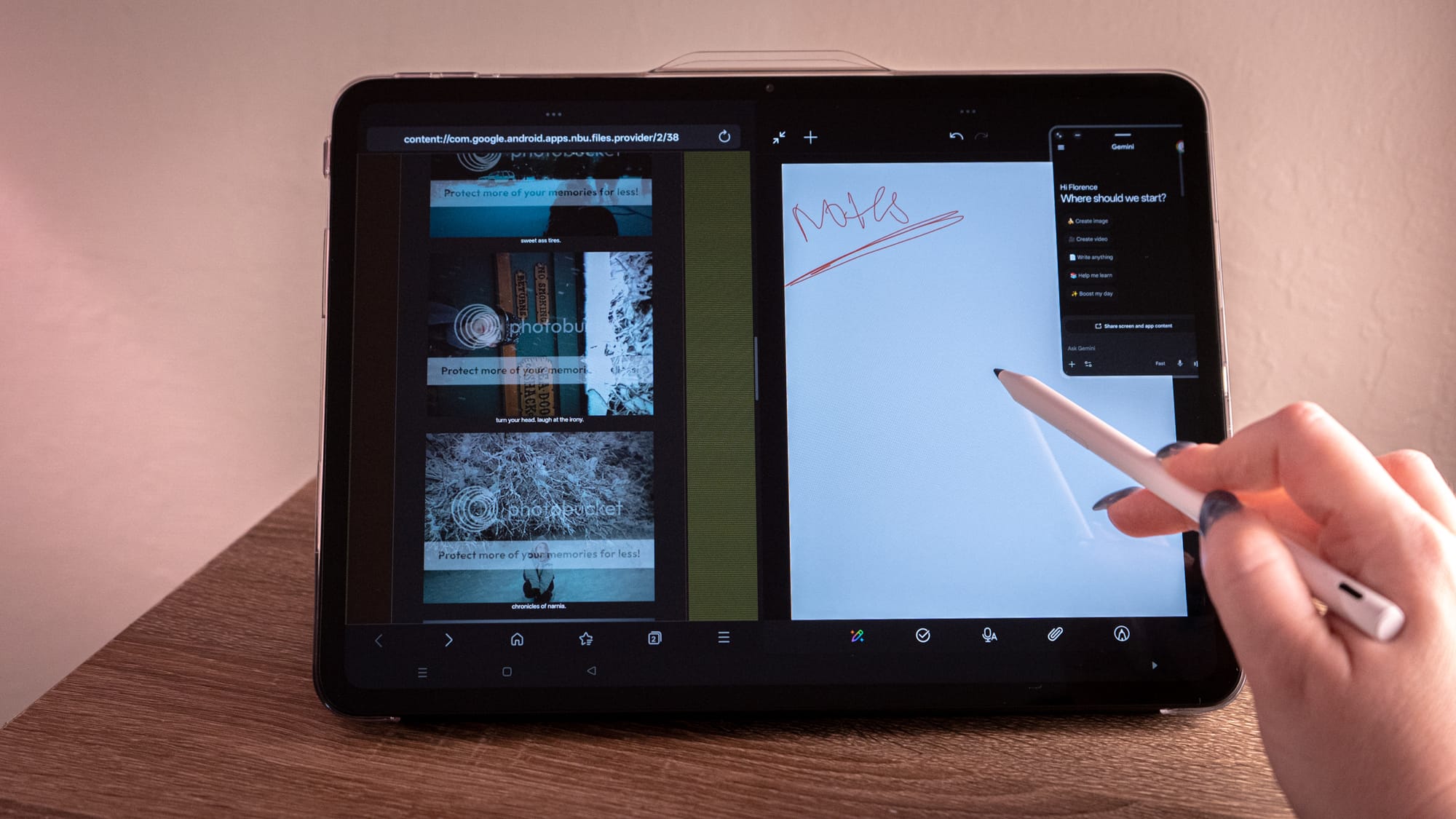 a photo of a person with a stylus on the oneplus pad go 2