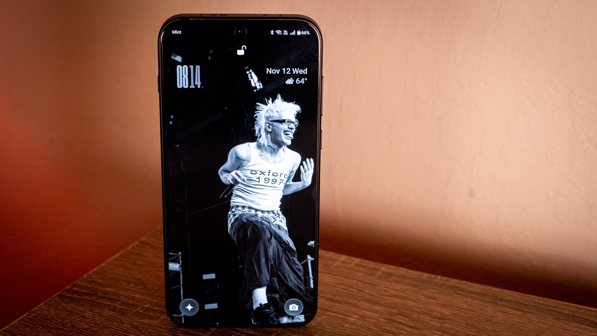 An image of the oneplus 15 standing upright