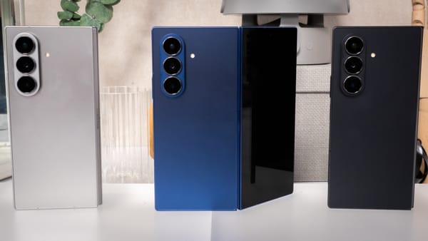 A photo of the Galaxy Z Fold 7 in all three of its colorways